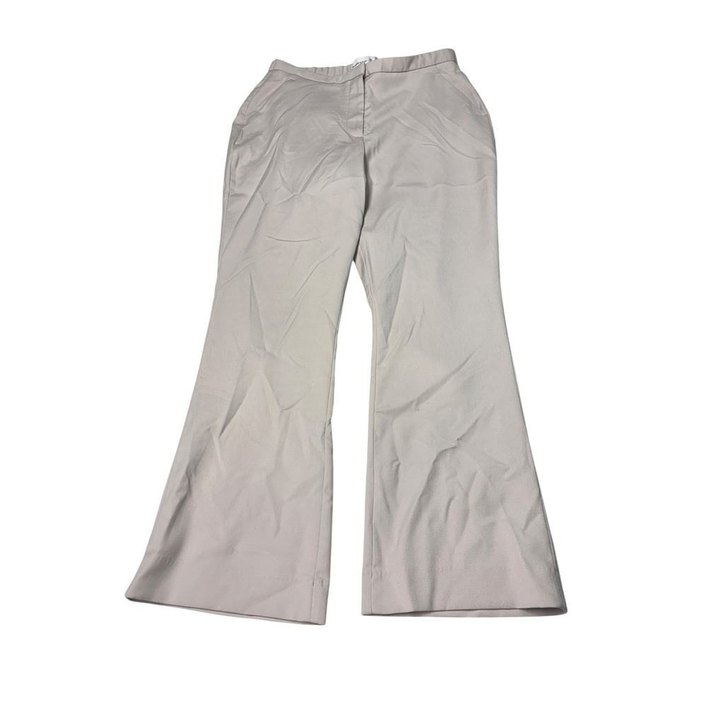 Abercrombie & Fitch Curve Love Sloane Tailored Wide Leg Pants Beige Womens 30X31